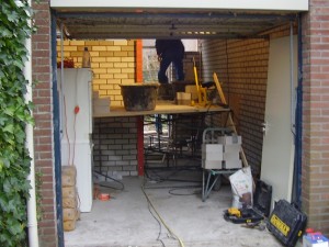 Metselen in de garage